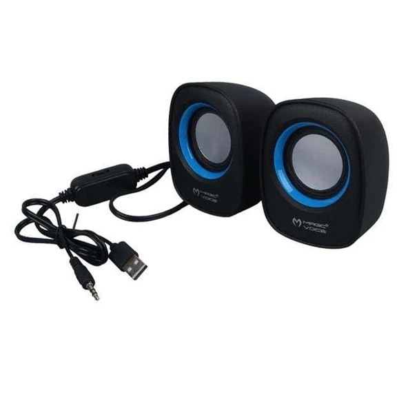Magicvoice D-05A Mini 5 Watt Aux 2.0 Multimedia 1+1 USB Speaker - Hoparlör - 3