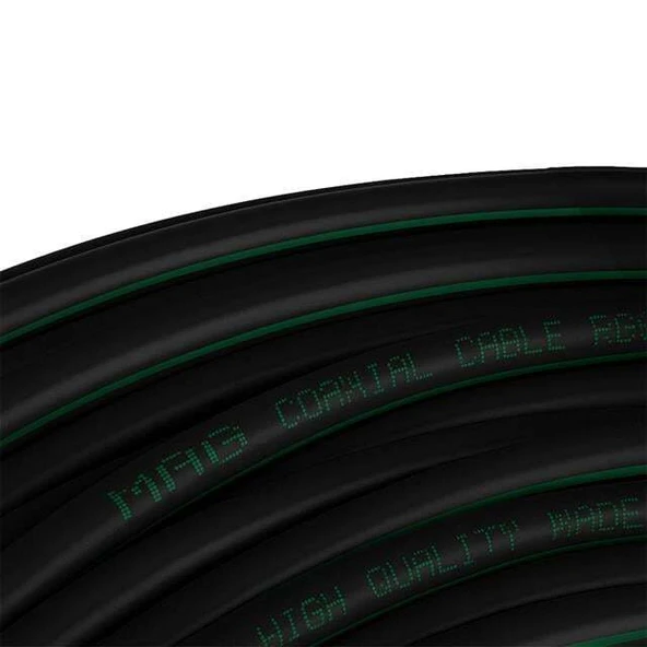 Mag Rg6/U6 Bakır Cu/Cu 80 Tel Siyah Anten Kablosu (100 Metre) - 3