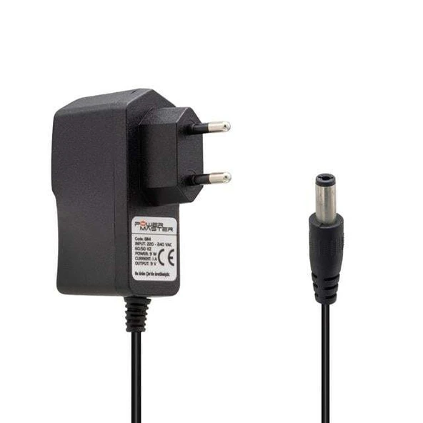 Powermaster PM-8114 9 Volt - 1 Amper 5.5*2.5 Mm Uçlu Priz Tipi Adaptör - 1