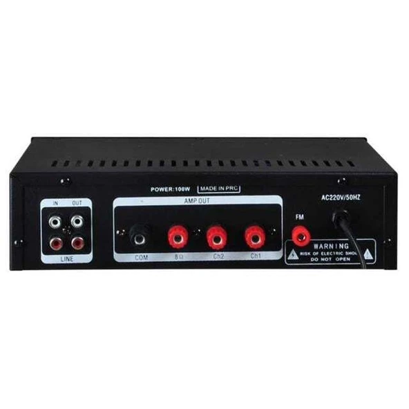 Westa WM-605U USB-Bluetooth 2 Bölgeli 2 Mikrofon Girişli 100 Watt Trafolu Anfi - Resim 2