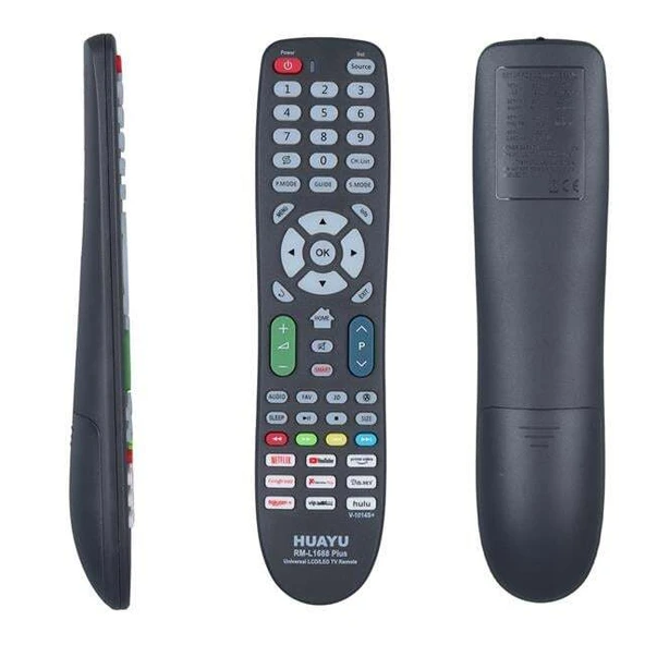 Huayu RM-L1688 Plus (V-1014S+) Netflix-Youtube-Prime Video-Google Play Tuşlu Universal Lcd Led Tv Kumandası ürün görseli 1
