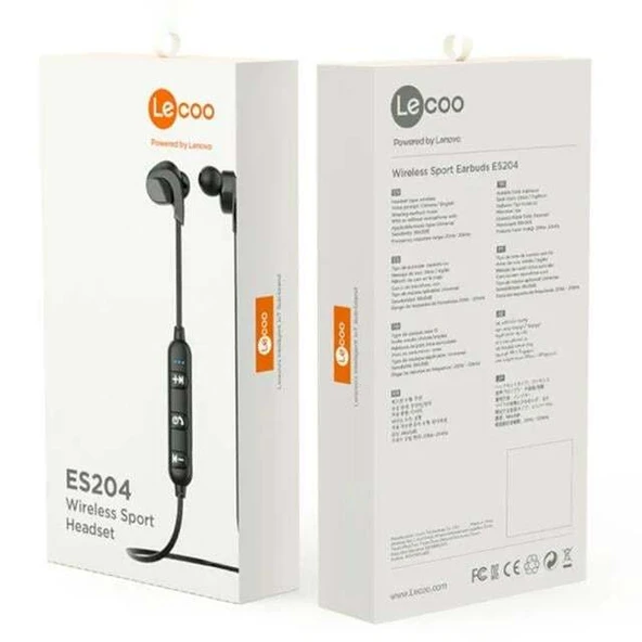 Lenovo Lecoo Es204 Boyun Bantlı Mikrofonlu Kulak İçi Bluetooth Kulaklık - Resim 6