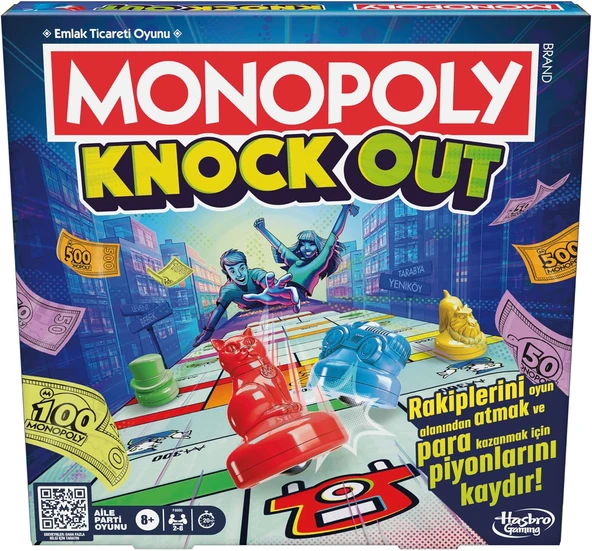 Monopoly Knockout Aile Partileri için Kutu Oyunu Türkçe - 1