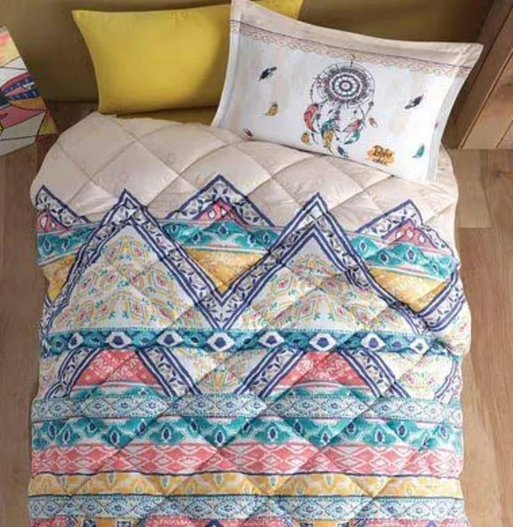 Clasy %100 Pamuk Ranforce Çift Kişilik Silikon Yorgan 195 x 215 Boho ürün görseli