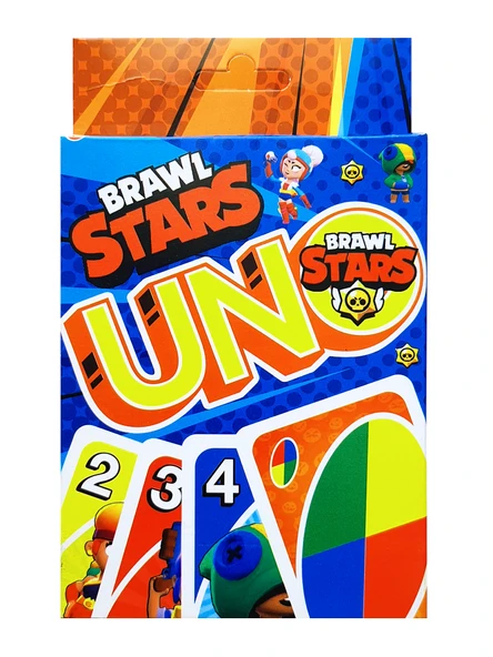 Resimli Uno Brawl Stars Oyun Kartı Turuncu - 1