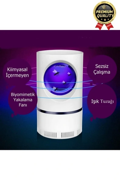 Premium Kimyasalsız Sessiz Şarjlı Uv 6 Işıklı Elektrikli Haşere Böcek Sinek Kovucu Öldürücü Lamba - 4