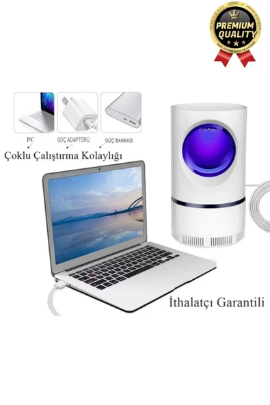 Premium Kimyasalsız Sessiz Şarjlı Uv 6 Işıklı Elektrikli Haşere Böcek Sinek Kovucu Öldürücü Lamba - 3