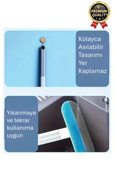 Çok Amaçlı Çift Taraflı Uzun Saplı Koltuk Halı Hijyeni Kedi Köpek Evcil Hayvan Tüy Temizleme Fırçası - 5