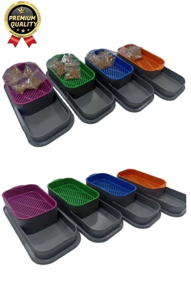 Premium Seri Hidroponik Topraksız Doğal 5 Adet Tohum Hediyeli Kedi Çimi Yetiştirme Kabı 25 x 10 cm - 2