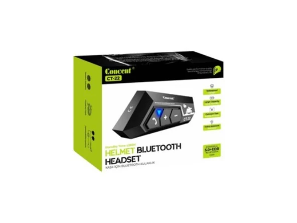 Kask Kulaklığı ct22 Bluetooth 5.0 Motosiklet Mikrofonu, Kask Için Kulaklık Bluetooth Interkom - Resim 2