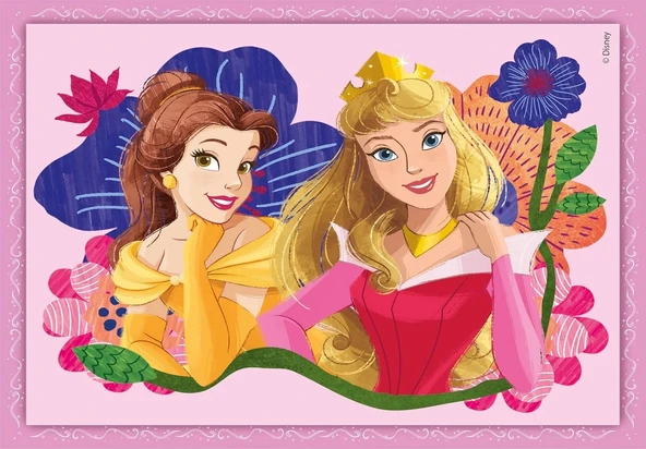 Clementoni 21517 Disney Princess  4 in 1 Super Color Puzzle - 4