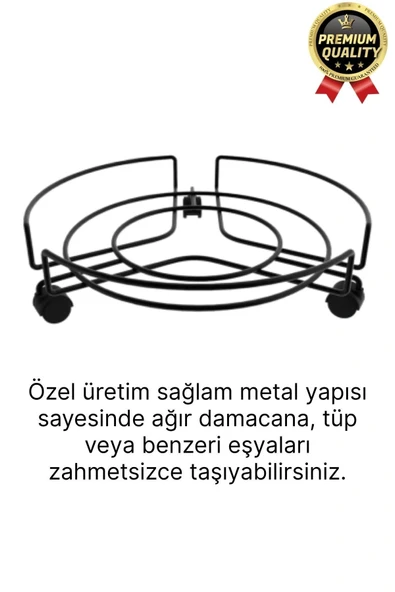 Çok Fonksiyonlu Dayanıklı Kaymaz Yapı Metal Ağır Yükler Tekerlekli Saksı Damacana Tüp Taşıma Altlığı - 2
