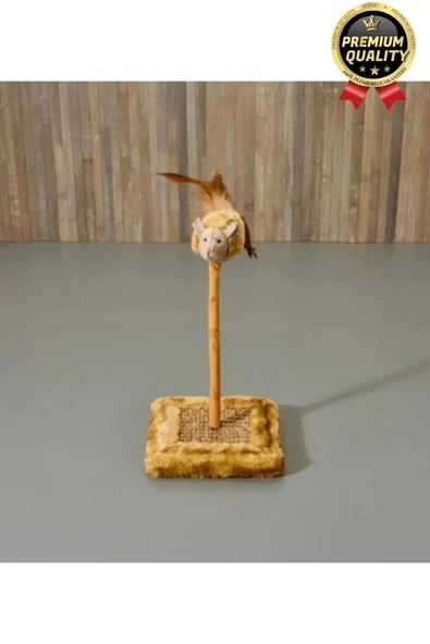 Özel Üretim Dayanıklı Eğlenceli 14x14 cm En 26 cm Yükseklik Sesli Oyuncaklı Kedi Tırmalama Tahtası - 5
