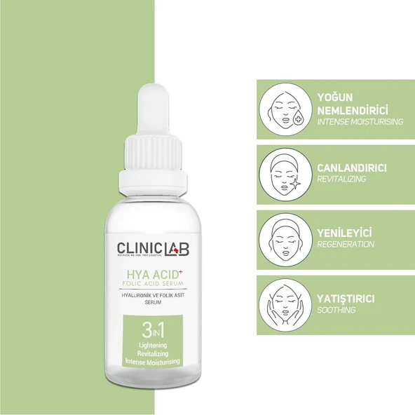 Cliniclab Hyaluronik ve Folik Asit Serum 30 ml