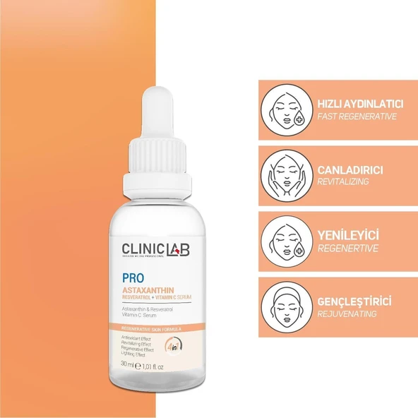 Cliniclab Pro+ Astaxanthin & Resveratrol + Vitamin C Serum 30 ml