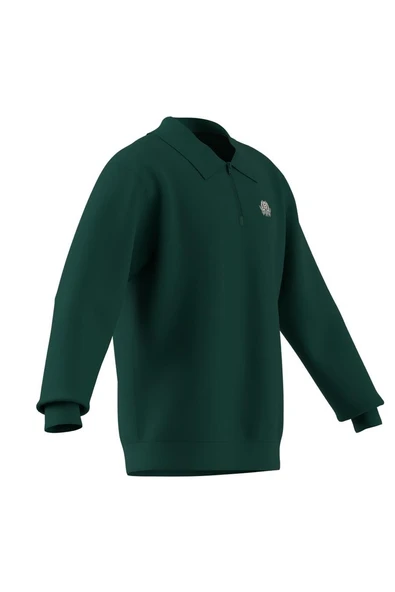 adidas Erkek  Yeşil  Sweatshirt GRAPHIC HALF Z JX8171 - 9