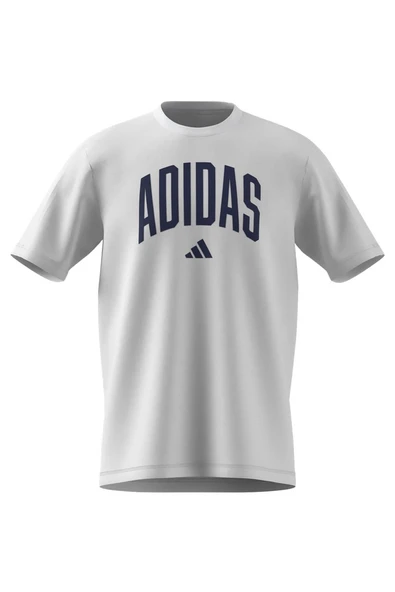 adidas Erkek  Beyaz  T-shirt M COLLEGIATE T JM6416 - Resim 7
