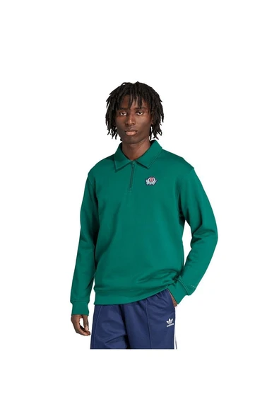 adidas Erkek  Yeşil  Sweatshirt GRAPHIC HALF Z JX8171 - 2