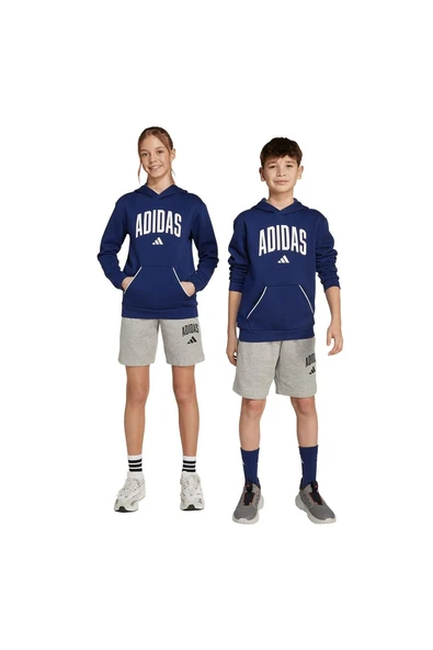 adidas Unisex Çocuk  Gri  Şort J CLGT FT SHO JW2380 - Resim 8