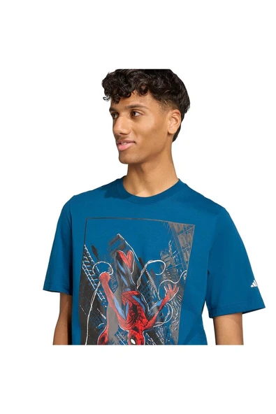 adidas Erkek  Mavi  T-shirt M SPIDERMAN T-S JL5557 - 5