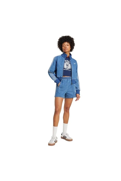 adidas Kadın Mavi T-shirt GRFX TEE JW6033 - 4