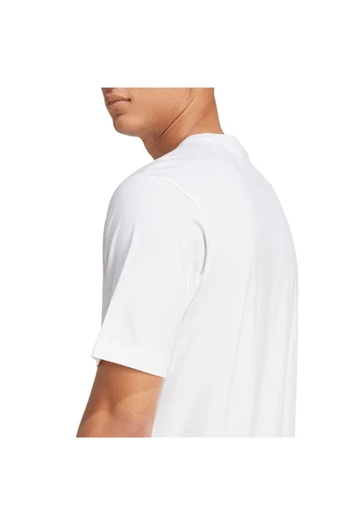 adidas Erkek  Beyaz  T-shirt M COLLEGIATE T JM6416 - Resim 6