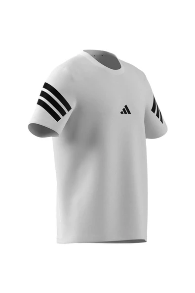 adidas Erkek  Beyaz  T-shirt M FI 3S REG T JD4880 - Resim 8