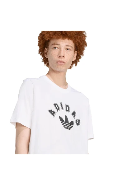 adidas Erkek  Beyaz  T-shirt GRAPHIC REG SS JV7752 - 5