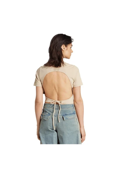 adidas Kadın Bej T-shirt CUT OUT RIB TEE KC8803 - 3