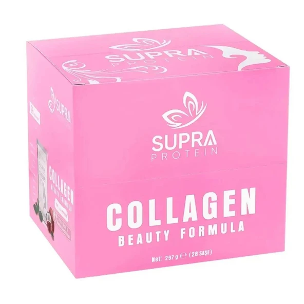 Supra Protein Collagen Beauty Formula 28 Saşe 297 gr - Hindistan Cevizi  Aromalı