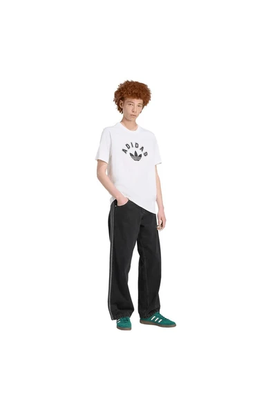 adidas Erkek  Beyaz  T-shirt GRAPHIC REG SS JV7752 - 4