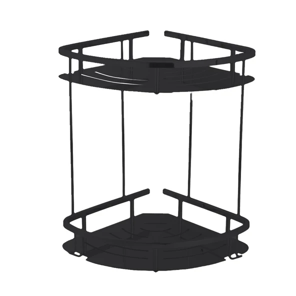 Line Bathroom DUS MALZEMELIK ŞAMPUANLIK İKILI 15653 MAT SIYAH 180X180