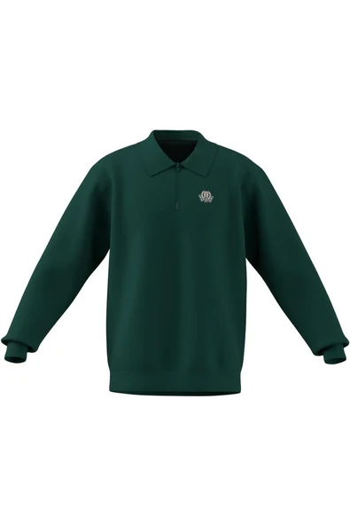 adidas Erkek  Yeşil  Sweatshirt GRAPHIC HALF Z JX8171 - 7