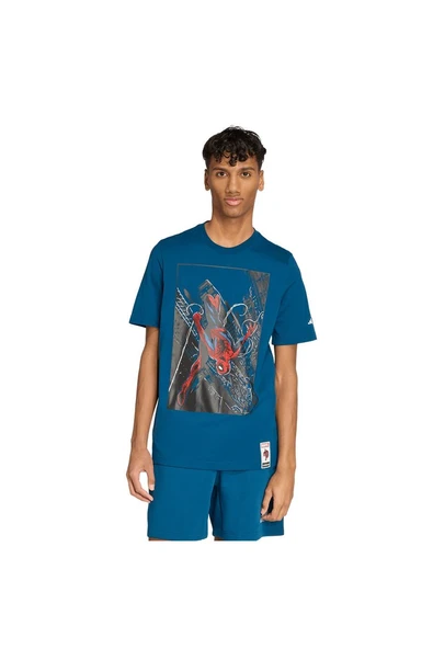 adidas Erkek  Mavi  T-shirt M SPIDERMAN T-S JL5557 - 2