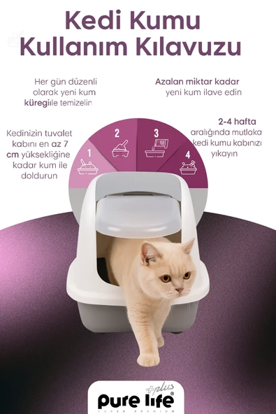 PURELİFE PLUS LAVANTALI KEDİ KUMU 10 LT - 3