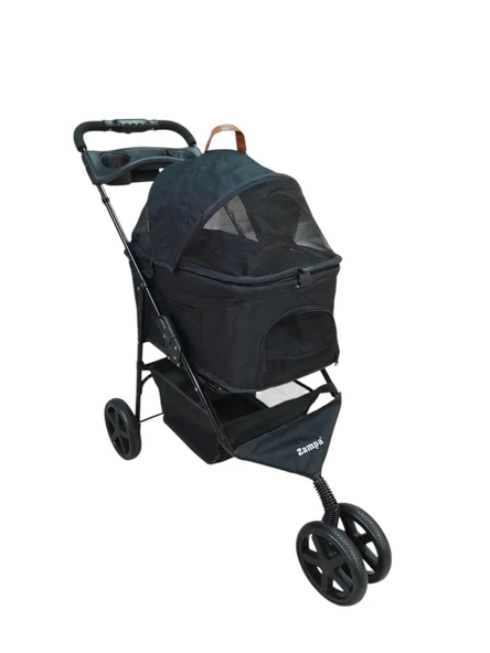 Zampa Venüs Kedi Köpek Arabası Siyah SP03F-B - Katlanabilir - 3