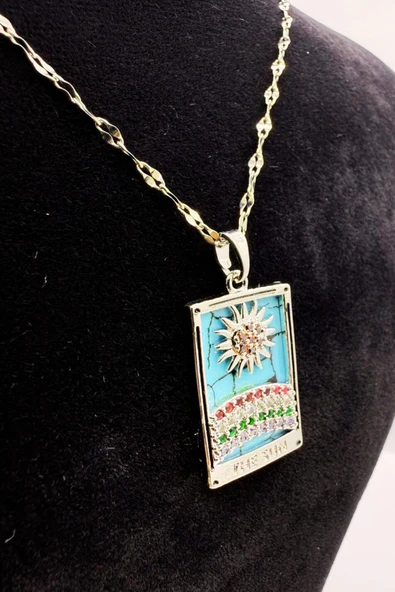 Güneşin Işıltısı Çelik Kolye ürün görseli 1