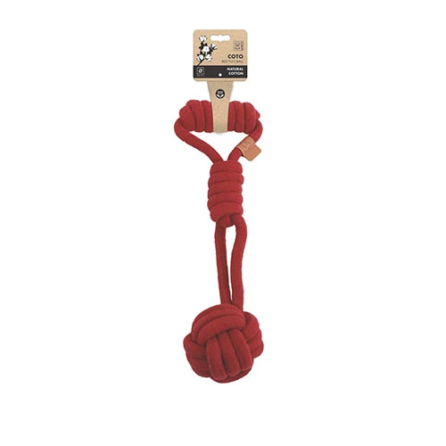 M-Pets Coto Red Tug Ball Örgü Köpek Oyuncağı 36 Cm ürün görseli