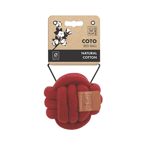 M-Pets Coto Red Ball Örgü Top Köpek Oyuncağı 9,5 Cm ürün görseli