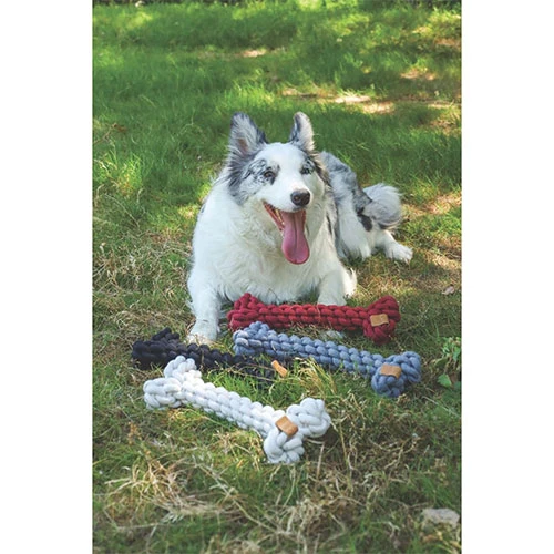 M-Pets Coto Örgü Kemik Köpek Oyuncağı Siyah 30 Cm - 2