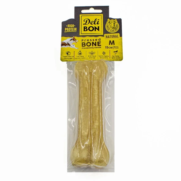Delibon Deri Köpek Çiğneti Pres Kemik 1x15cm Natural ürün görseli 1