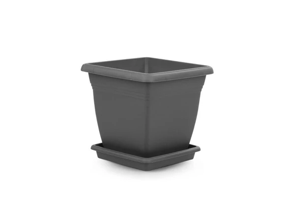 Omnipazar SO-VK02 Villa Kare Tabaklı Saksı Takımı 9 lt Antrasit 6 Adet - Resim 3