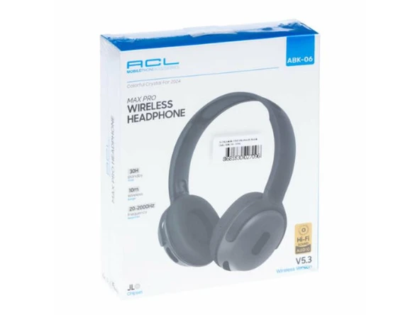 Abk06s siyah Bluetooth 5.3 Kablosuz Kulak Üstü Bluetooth Kulaklık abk06 ürün görseli 1