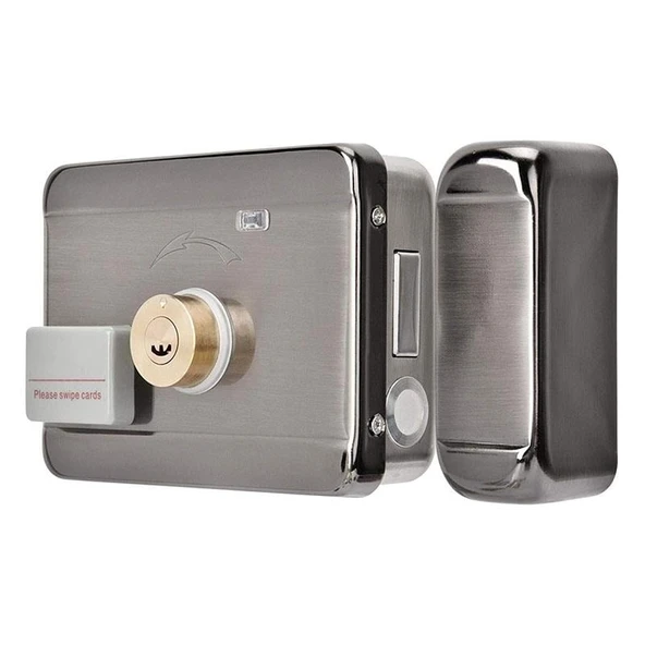 Powermaster PM-22584 Akıllı RFID Kartlı Anahtarlı Uzaktan Kumandalı Elektronik Çelik Kapı Kilidi + Karşılığı Seti - 1