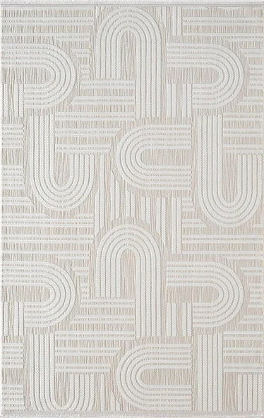 Karmen Saten Halı Yolluk Halısı 78x300 Tablo TL005A Krem - 1