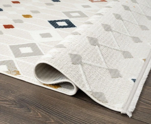Karmen Saten Halı Oda Halısı 156x230 Tablo TL001A Krem - 5