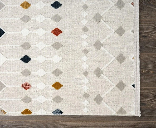 Karmen Saten Halı Yolluk Halısı 78x150 Tablo TL001A Krem - 4