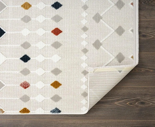 Karmen Saten Halı Yolluk Halısı 78x150 Tablo TL001A Krem - 3