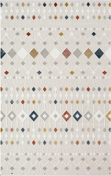 Saten Halı Kesme Oda Halısı 156x400 Tablo TL001A Krem - 1