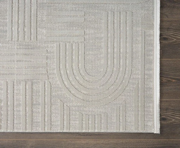 Saten Halı Kesme Oda Halısı 116x300 Tablo TL007A Gri - 4